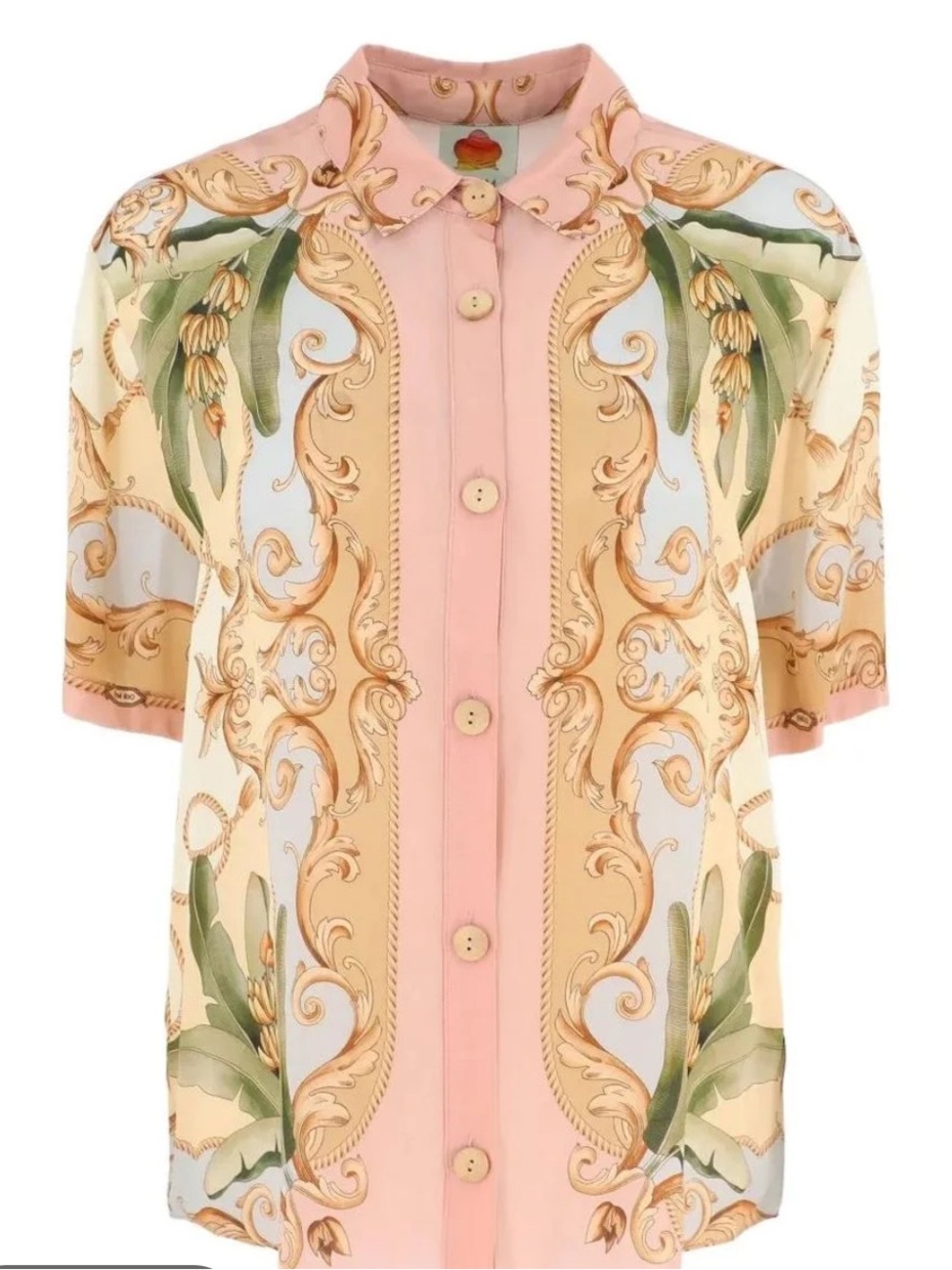 Farm Rio Banana Royalty Kaleidoscope Buttoned Shirt size XL